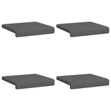 Bench Cushion 4 pcs Fabric Dark Grey Depth 35 cm