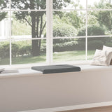 Bench Cushion Fabric Dark Grey Depth 35 cm - Top-Down View