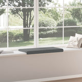 Bench Cushion Fabric Dark Grey Depth 35 cm - Top-Down View