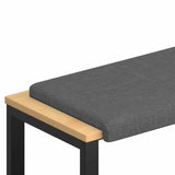 Bench Cushion Fabric Dark Grey Depth 35 cm
