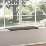 Bench Cushion Fabric Dark Grey Depth 35 cm