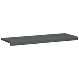 Bench Cushion Fabric Dark Grey Depth 35 cm