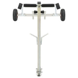 Adjustable Boat Trailer with Pneumatic Tires 200 kg Load Silver