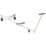 Adjustable Boat Trailer with Pneumatic Tires 200 kg Load Silver - Front View