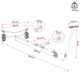 Adjustable Boat Trailer with Pneumatic Tires 200 kg Load Silver