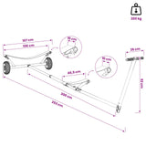 Adjustable Boat Trailer with Pneumatic Tires 200 kg Load Silver - Close-Up Angle