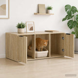 Cat Crate Furniture Sonoma Oak 100 x 49 x 45 cm Engineered Wood - Top-Down View