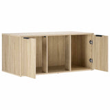 Cat Crate Furniture Sonoma Oak 100 x 49 x 45 cm Engineered Wood - 45-Degree Angle