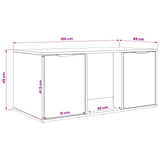 Cat Crate Furniture Sonoma Oak 100 x 49 x 45 cm Engineered Wood - Extra Image