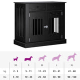 Dog crate furniture Black Oak 90 x 47.5 x 80 cm Engineered Wood - Extra Image