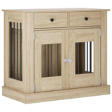 Dog crate furniture Sonoma Oak 90 x 47.5 x 80 cm - Front View