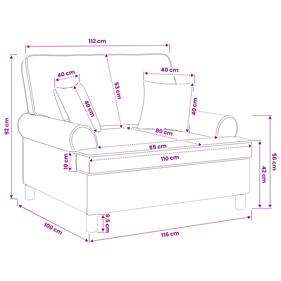 XXL Armchair with Cushions Dark Grey Fabric