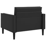 XL Armchair Black Faux Leather - Top-Down View