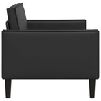 XL Armchair Black Faux Leather