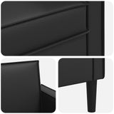 XXL Armchair Black Faux Leather - 45-Degree Angle