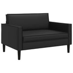 XXL Armchair Black Faux Leather