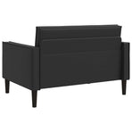XXL Armchair Black Faux Leather