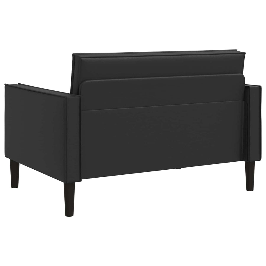 XXL Armchair Black Faux Leather