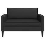 XXL Armchair Black Faux Leather
