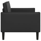 XXL Armchair Black Faux Leather