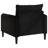 XL Armchair Black Velvet - Top-Down View