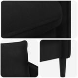 XXL Armchair Black Velvet - 45-Degree Angle