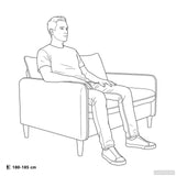XXL Armchair Black Velvet - Extra Image