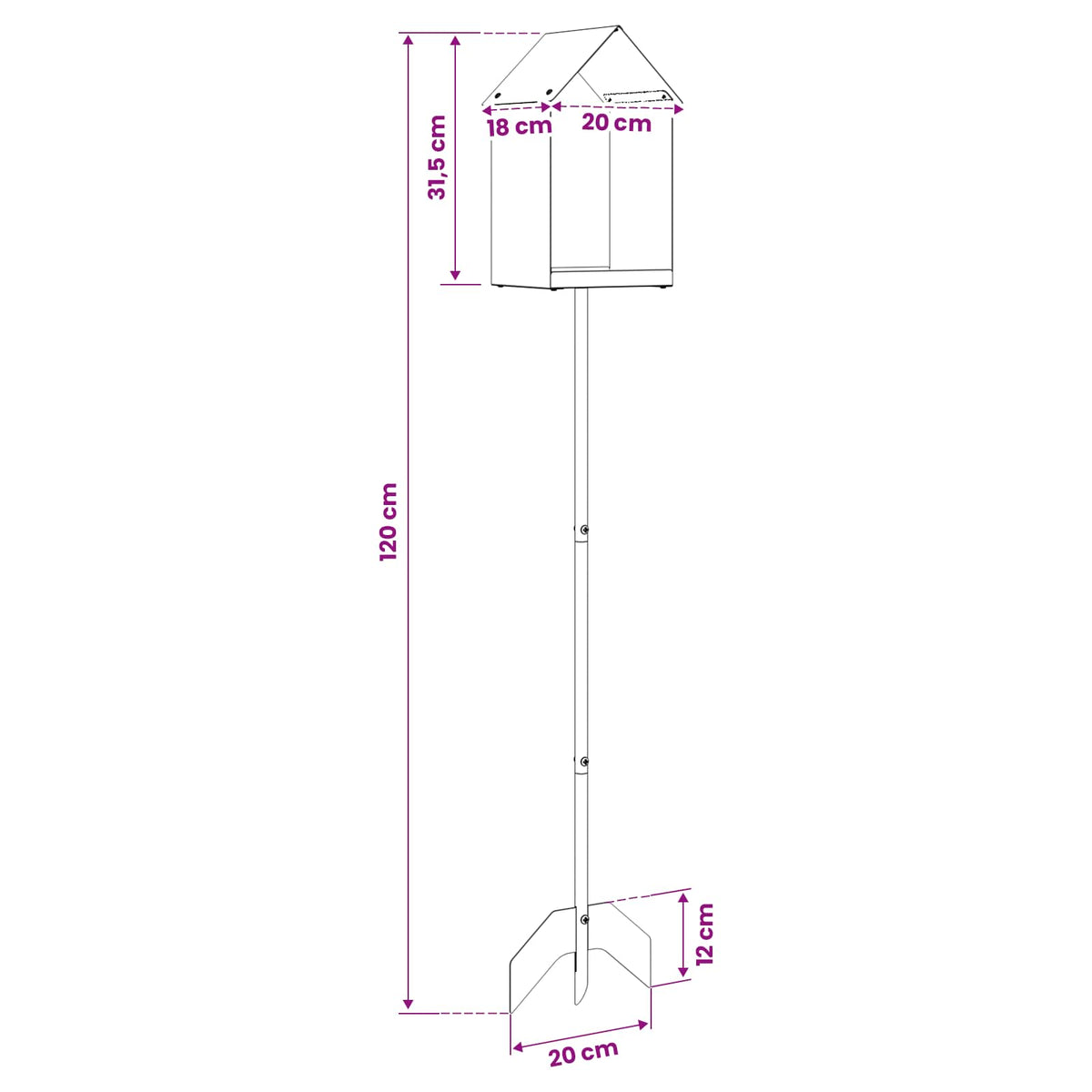 Bird Feeder Weathering Steel Rusty