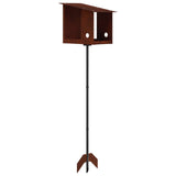 Bird Feeder Weathering Steel Rusty - Front View