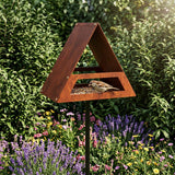 Bird Feeder Weathering Steel Rusty