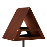 Bird Feeder Weathering Steel Rusty - 45-Degree Angle
