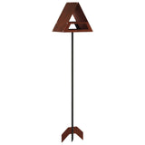 Bird Feeder Weathering Steel Rusty - Front View
