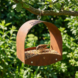 Hanging Bird Feeder Weathering Steel Rusty