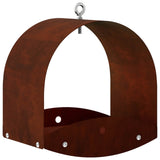 Hanging Bird Feeder Weathering Steel Rusty