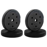 2-in-1 Dumbbell Set 40kg Black and Red Cement and Iron Sand - 45-Degree Angle