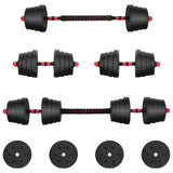 2-in-1 Dumbbell Set 40kg Black and Red Cement and Iron Sand