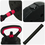 4-in-1 Dumbbell Set 40kg Black and Red Cement and Iron Sand - Extra Image