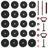 4-in-1 Dumbbell Set 40kg Black and Red Cement and Iron Sand - Extra Image