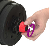 4-in-1 Dumbbell Set 40kg Black and Red Cement and Iron Sand