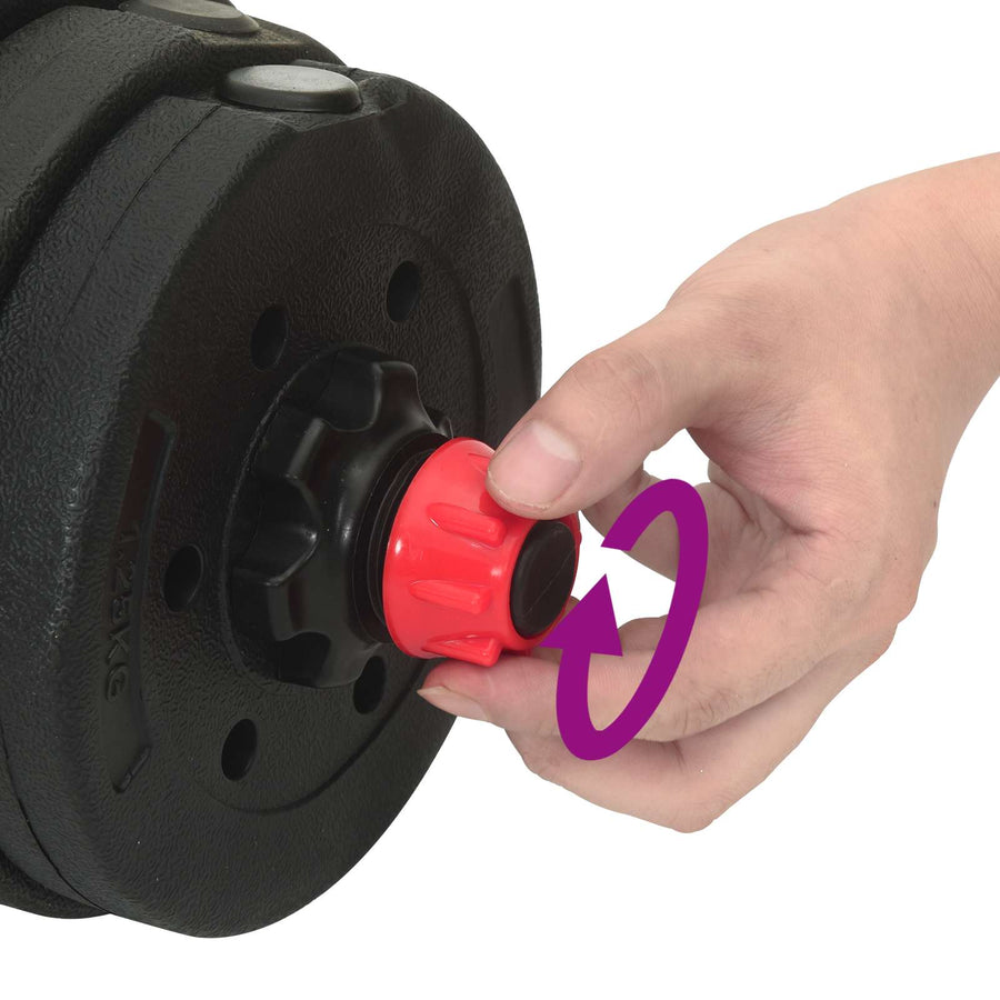 4-in-1 Dumbbell Set 40 kg Black and Red Cement and Iron Sand