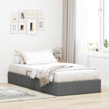 Ottoman Bed Frame with Storage Dark Grey 90 x 190 cm Fabric