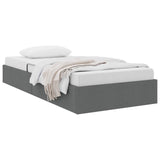 Ottoman Bed Frame with Storage Dark Grey 90 x 190 cm Fabric
