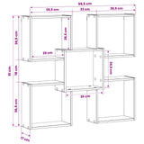 Wall Shelf White 99.5 x 17 x 91 cm Engineered Wood - 45-Degree Angle