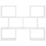 Wall Shelf White 103 x 17 x 80 cm Engineered Wood - Front View