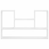 Wall Shelf White 100 x 17 x 60 cm Engineered Wood - Front View