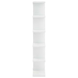 Wall Shelf White 70 x 17 x 101 cm Engineered Wood - Side View