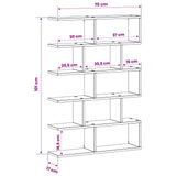Wall Shelf White 70 x 17 x 101 cm Engineered Wood