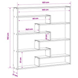 Wall Shelf White 103 x 17 x 102 cm Engineered Wood - 45-Degree Angle
