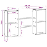 Wall Shelf White 102 x 17 x 59 cm Engineered Wood