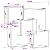 Wall Shelf White 98 x 17 x 91 cm Engineered Wood